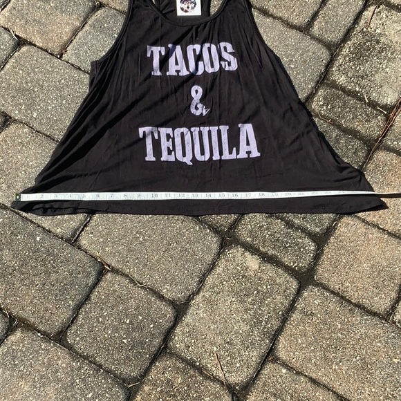 NEW WITH TAGS “TACOS & TEQUILA” GRAPHIC PRINTED TANK TOP, SIZE SMALL - Picture 8 of 9